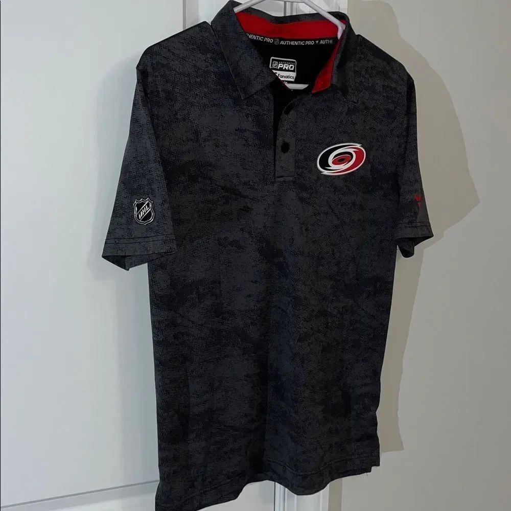 New Fanatics Polyester Camouflage Carolina Hurricanes Golf Polo Shirt S slim fit